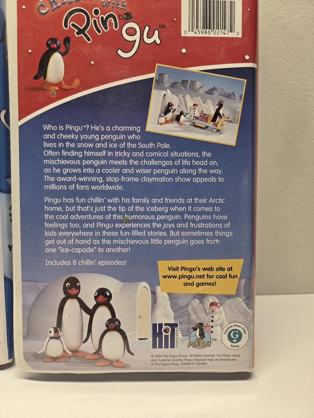 Pingu VHS Lot: Breaks The Ice & Chillin' With Pingu -2004 - Clamshell Case - Picture 3 of 12